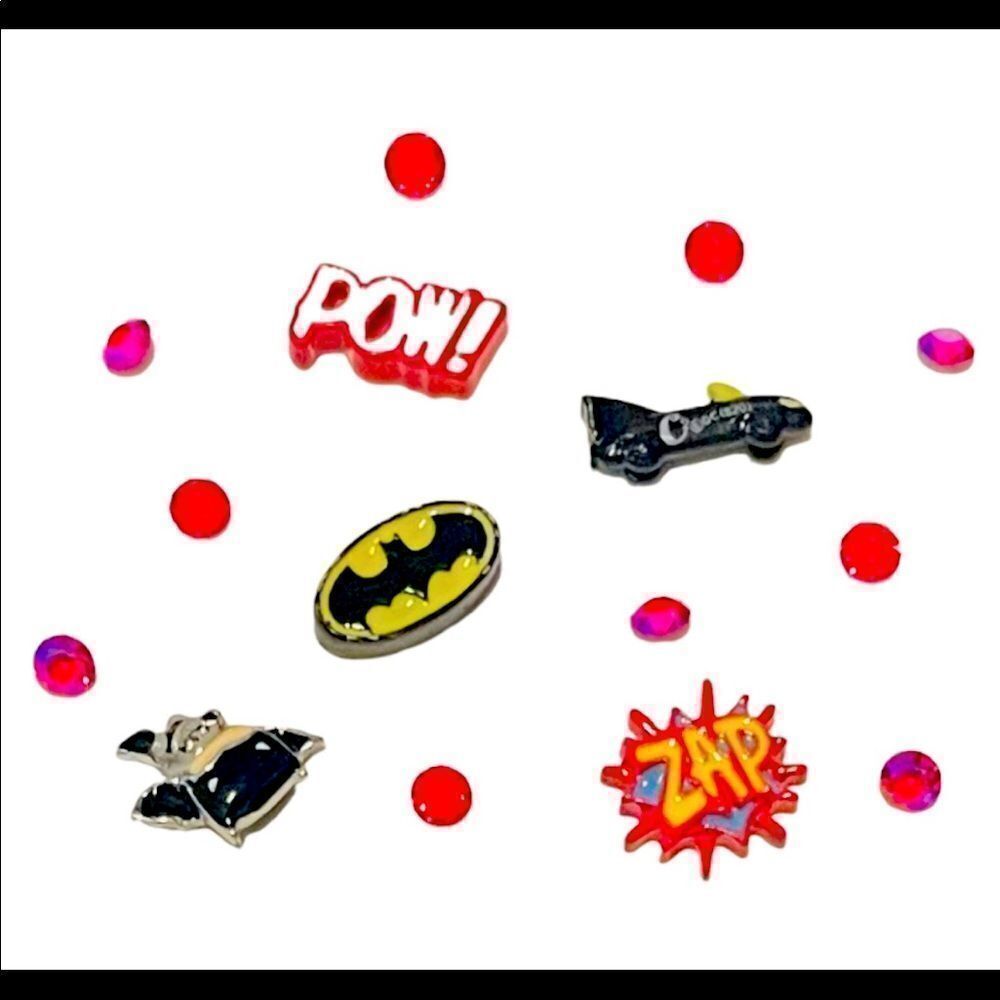 NEW Origami Owl Lot of Batman Charms & Swarovski Stardust Crystals